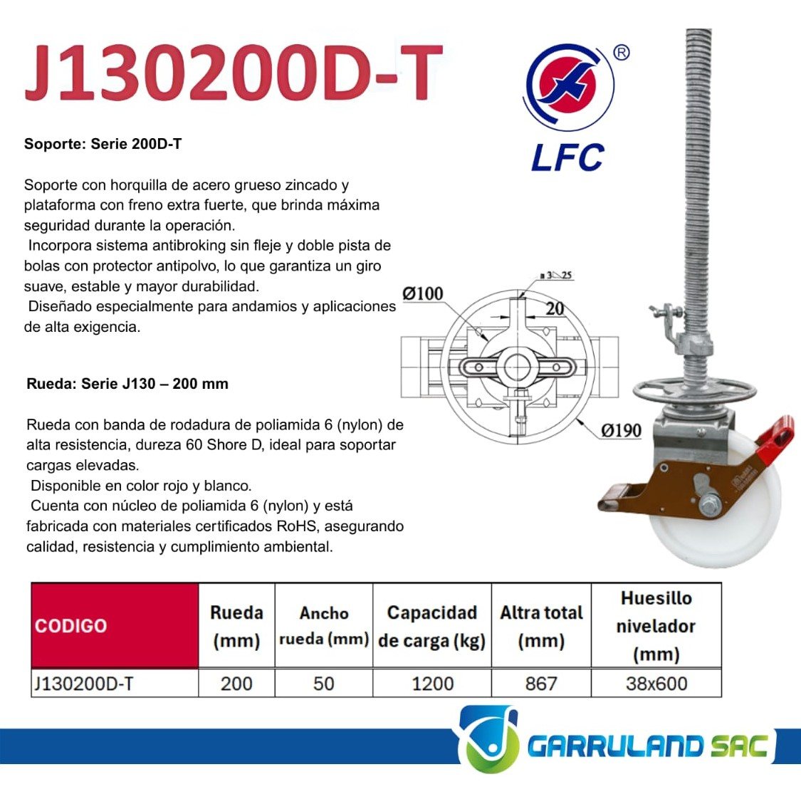 Ficha técnica de J130200D-T